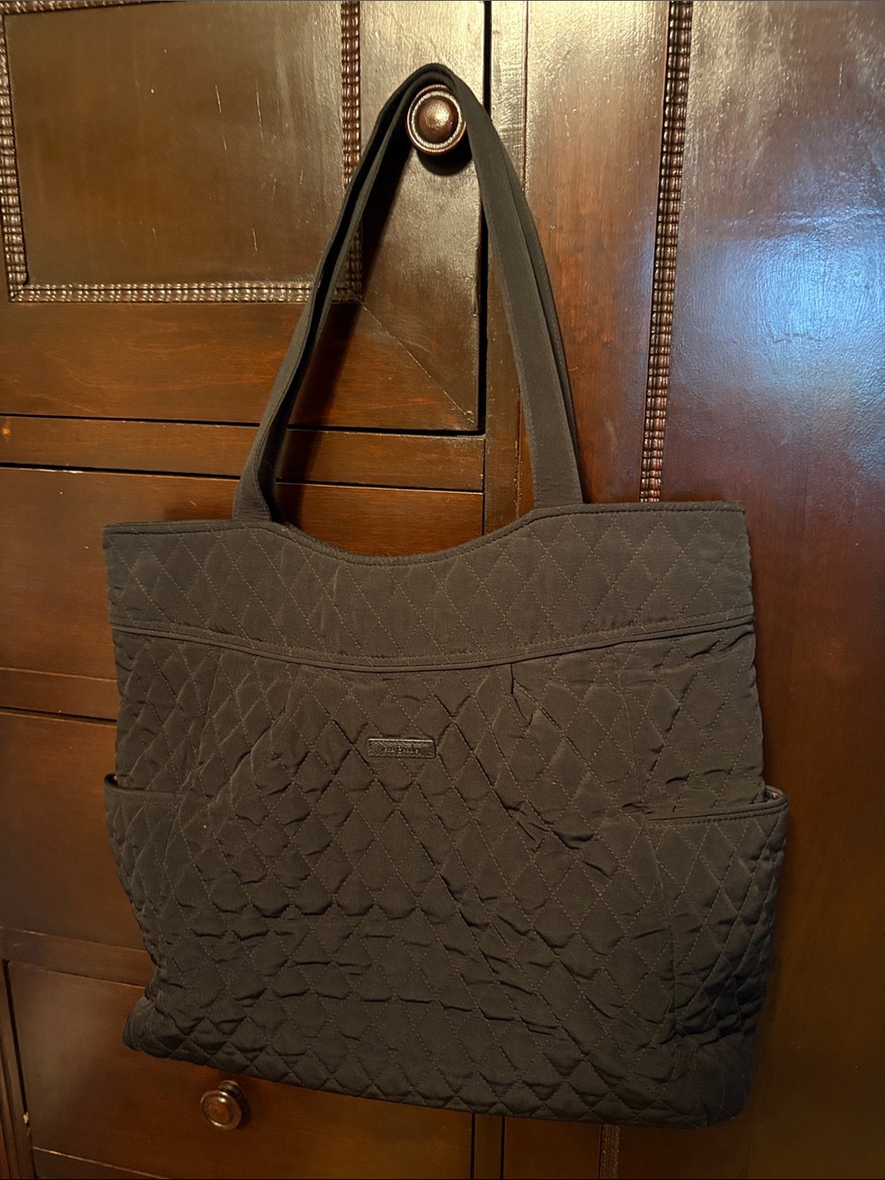 Vera Bradley 
Quilted Large Tote Bag in black